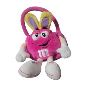 Pink M&M Bunny Plush Easter Bag Small